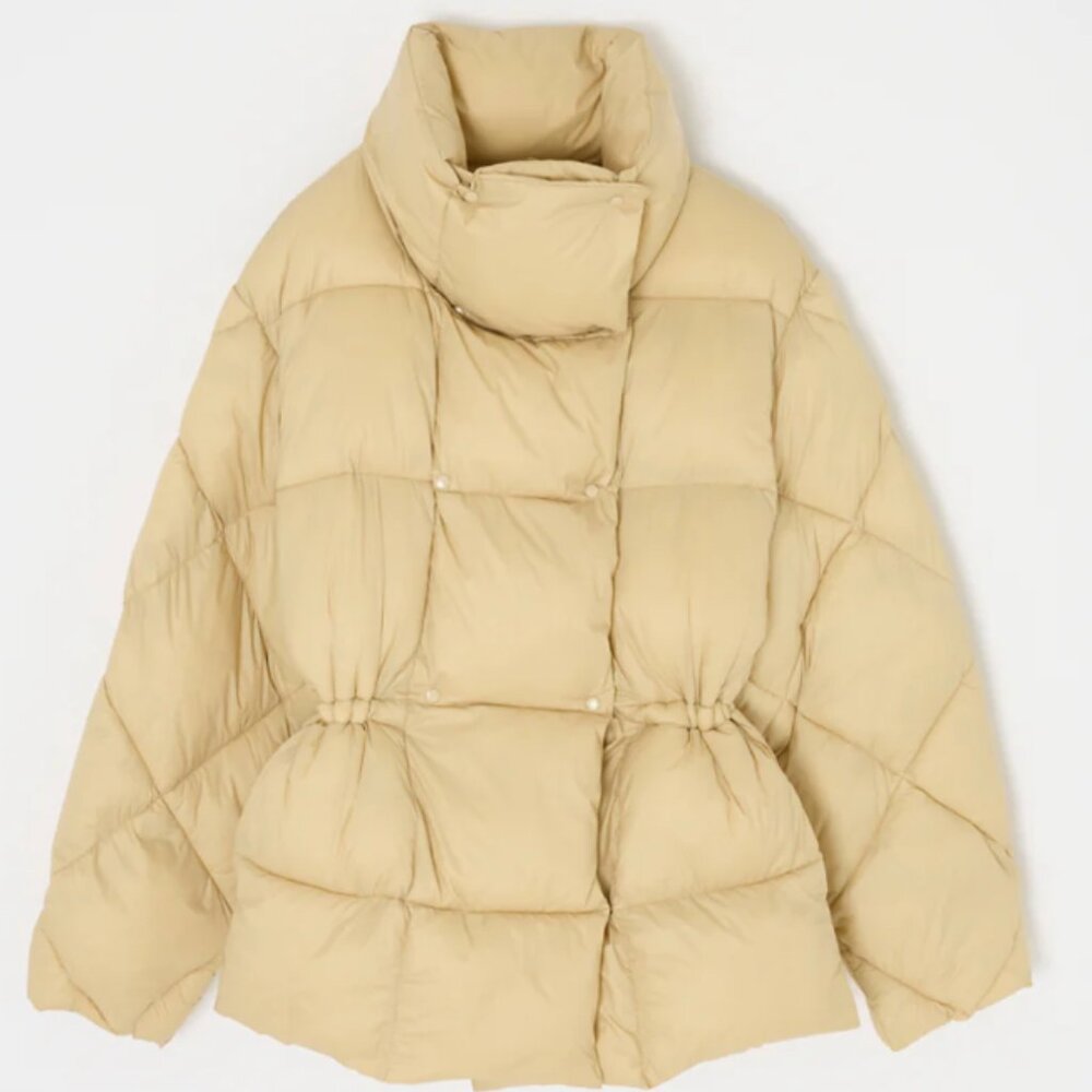 MOUSSY PADDED PUFFER JACKET - DARK BROWN